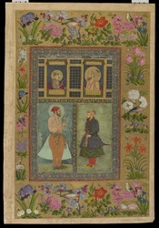 Vier Porträts aus dem St. Petersburger Album, losgelöstes Albumfolio, ca. 1650-1660; Ränder Mitte des 18. Jahrhunderts